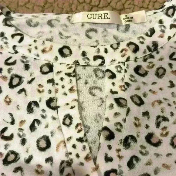 Cure. Animal Print Blouse-Size M; EUC - Picture 3 of 4